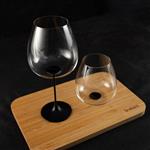splitglass - zestaw 2 czarnych kieliszków langhe -