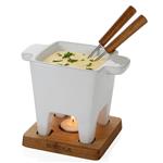 zestaw tapas fondue biały, poj. 200ml, dąb